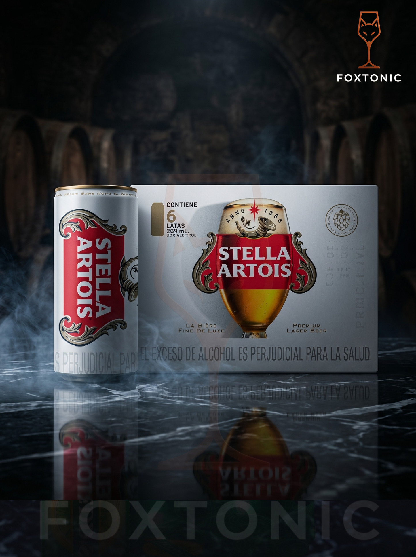 Cerveza Stella Artois 269ml Six Pack domicilio Bogotá — Foxtonic Licores