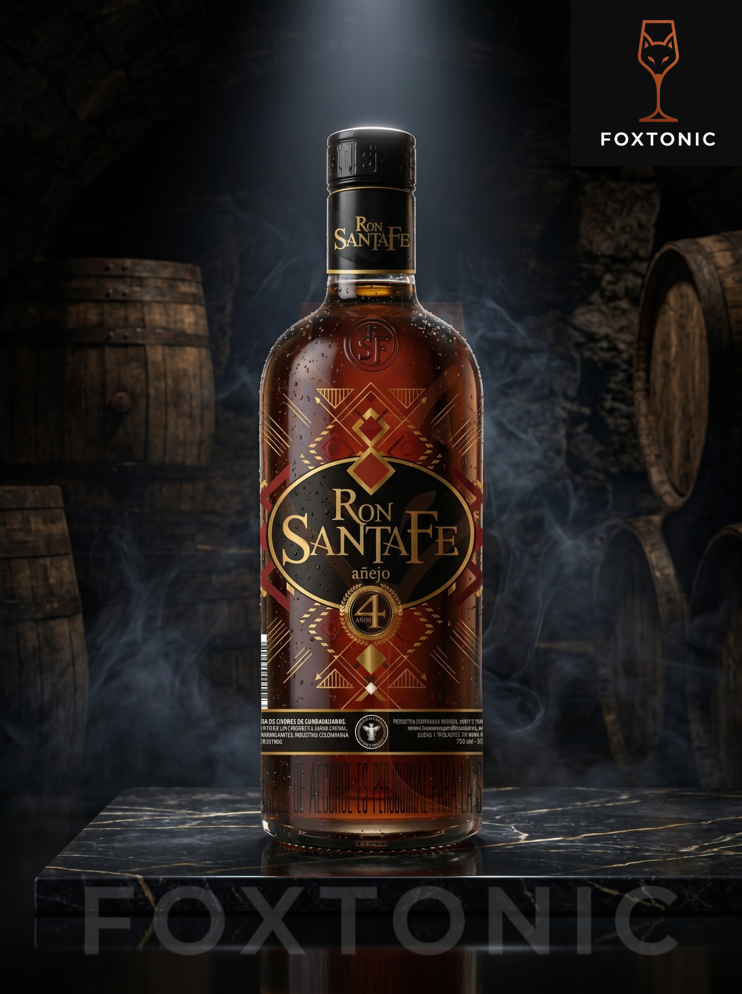 Ron Santa Fe 750ml domicilio Bogotá — Foxtonic Licores
