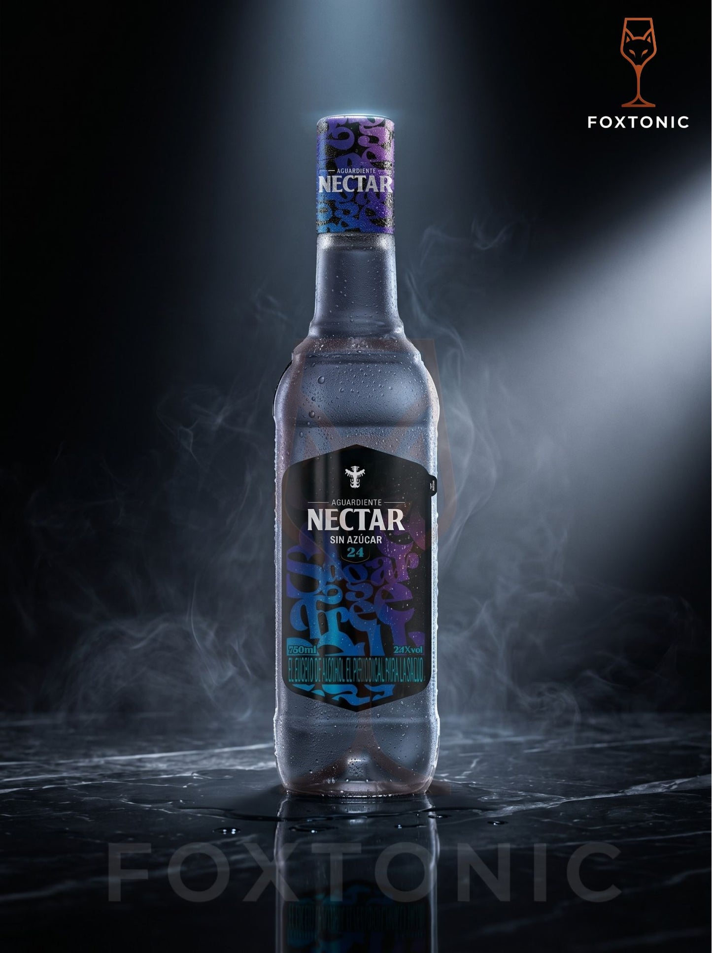 Aguardiente Néctar Sugar Free Azul 750ml domicilio Bogotá — Foxtonic Licores