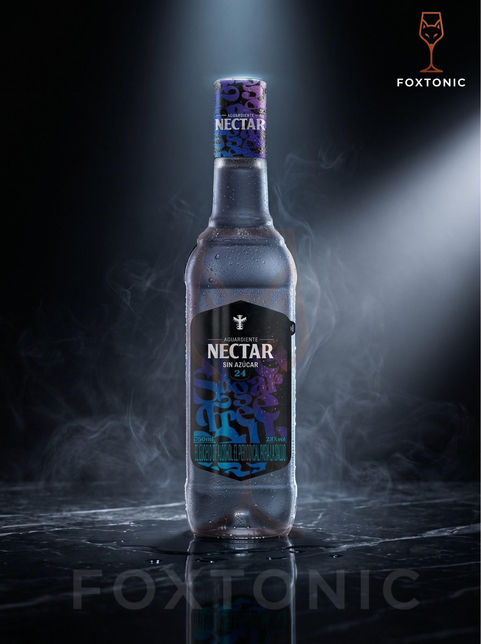 Aguardiente Néctar Sugar Free Azul 750ml domicilio Bogotá — Foxtonic Licores