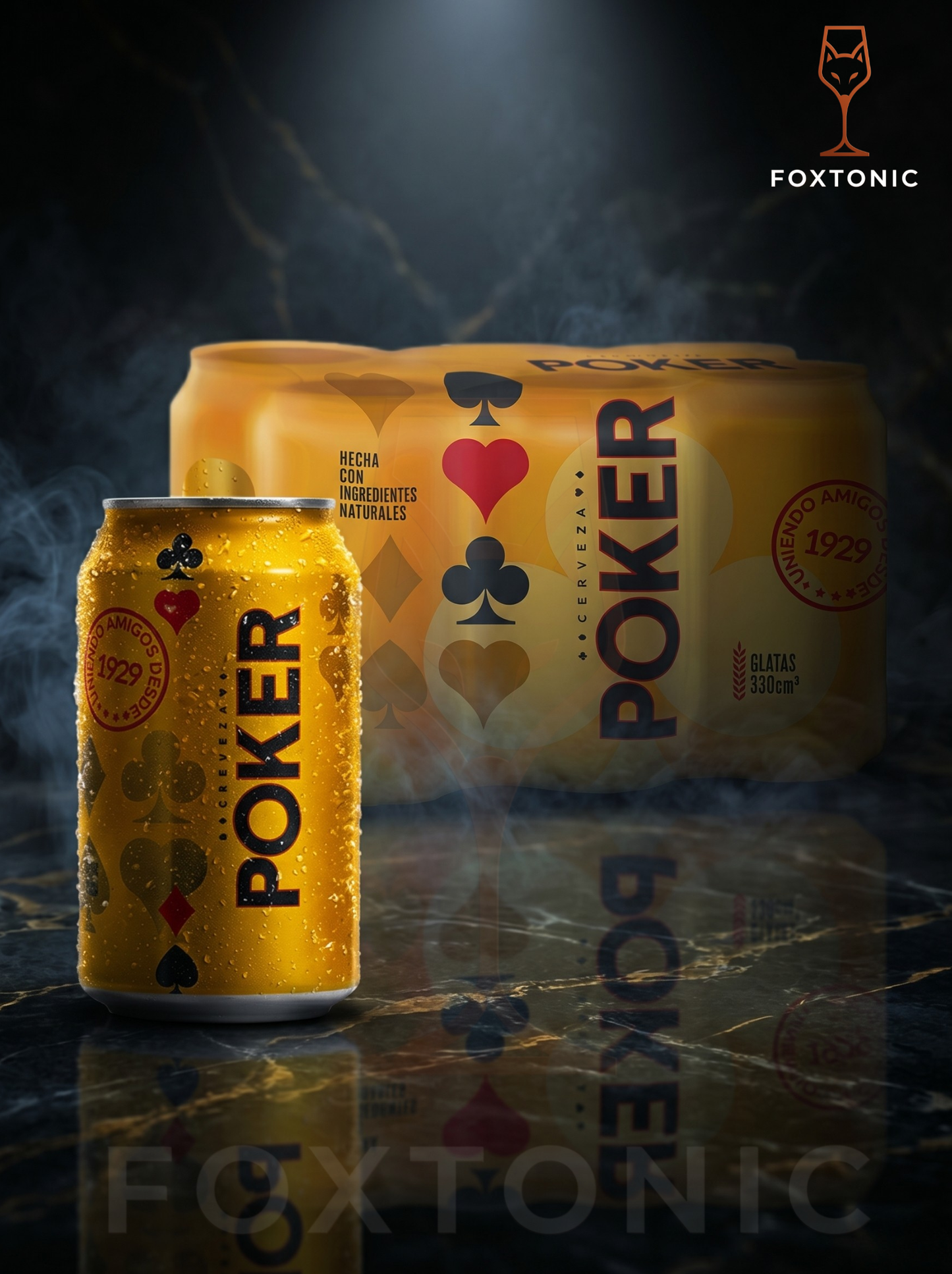 Cerveza Poker 330ml Six Pack domicilio Bogotá — Foxtonic Licores