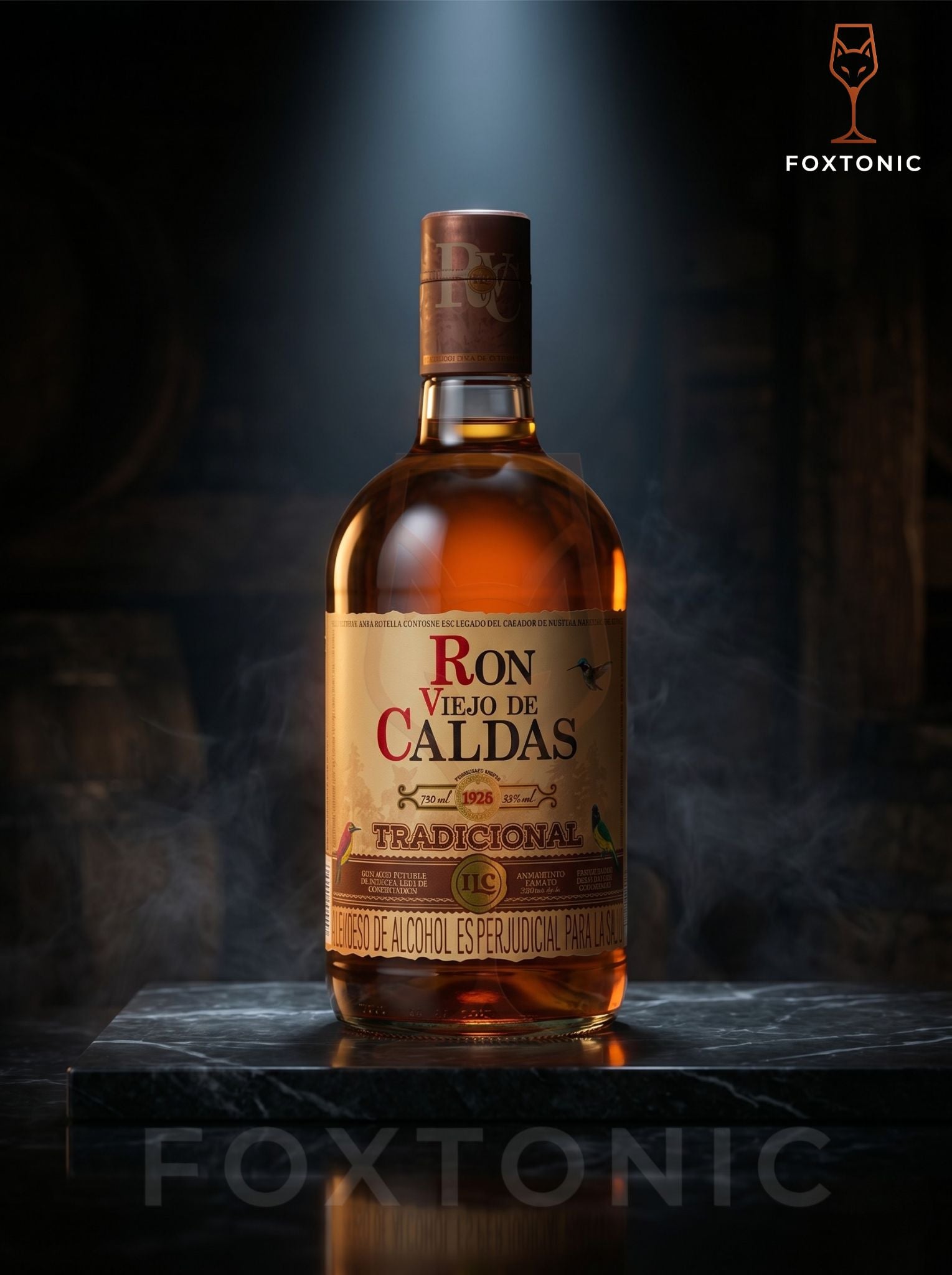Ron Viejo de Caldas 750ml domicilio Bogotá — Foxtonic Licores