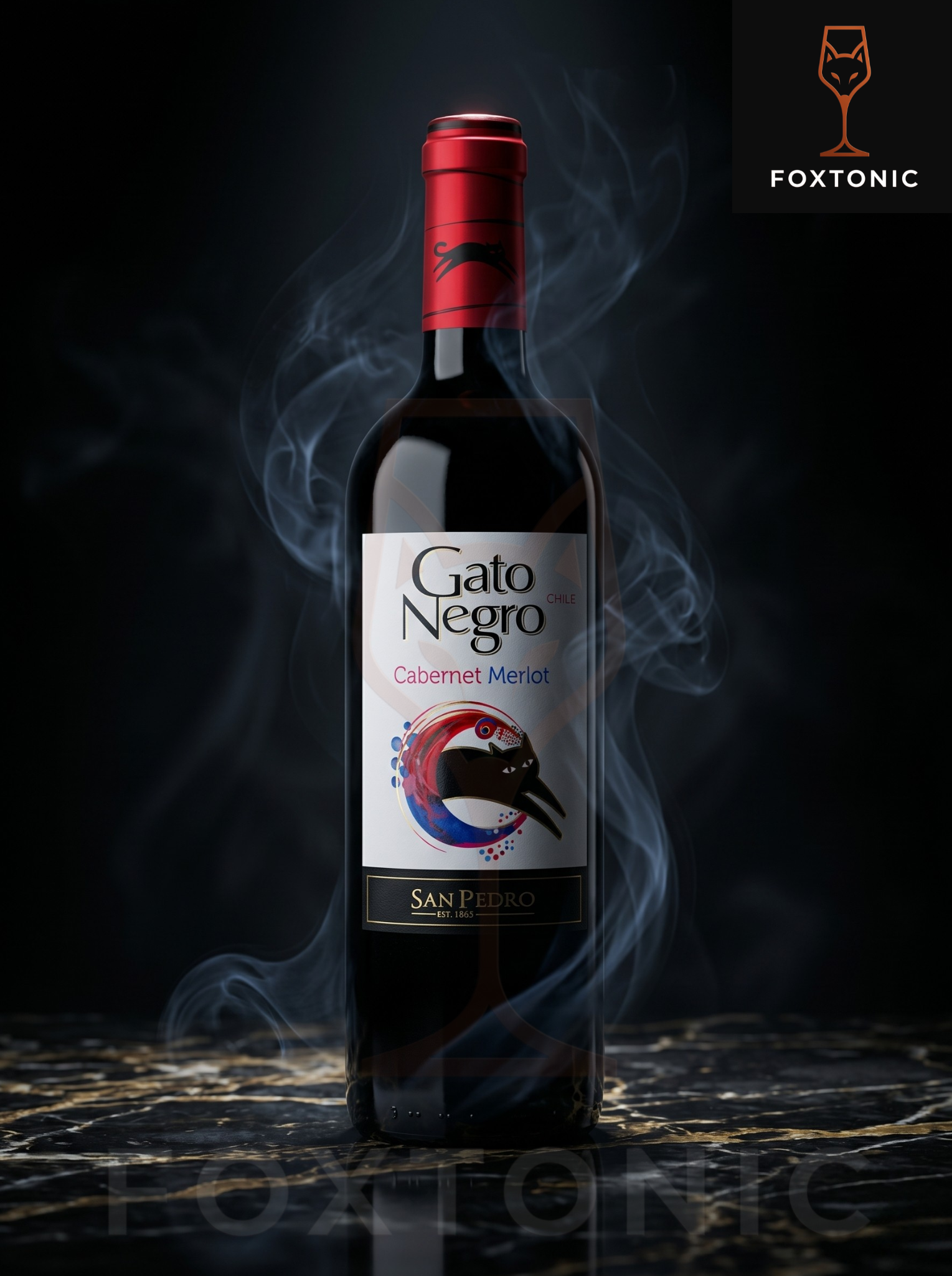 Vino Gato Negro Cabernet Merlot Bivarietal 750ml domicilio Bogotá — Foxtonic Licores