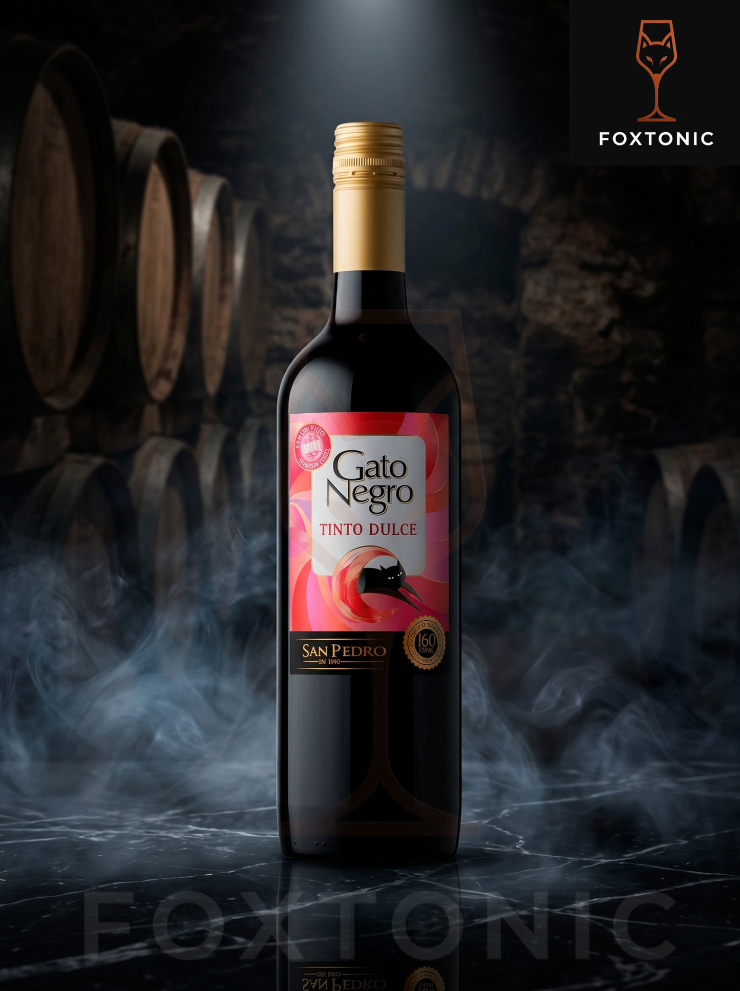 Vino Gato Negro Tinto Dulce 750ml domicilio Bogotá — Foxtonic Licores